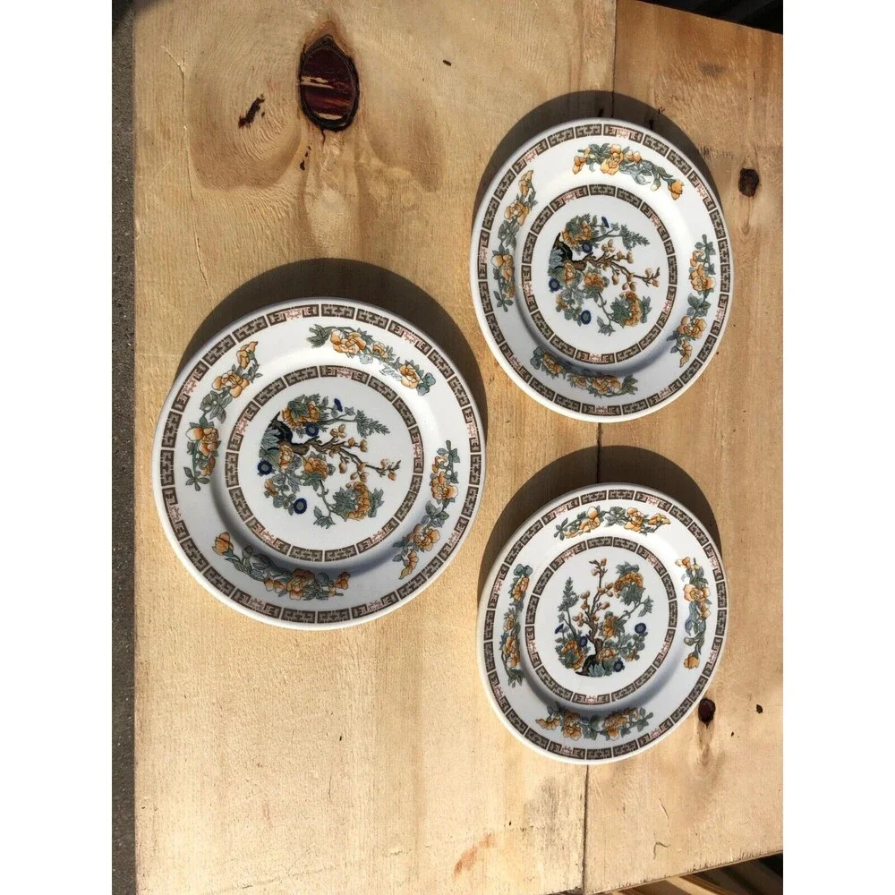 O.P.CO. Syracuse China  Tree Pattern 7.5 inch   set of 3 Dishes